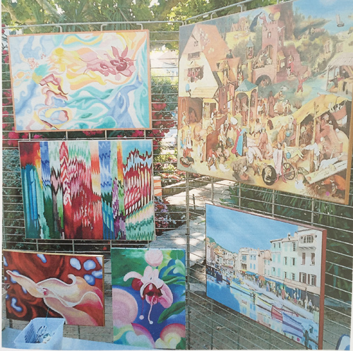 Exposition des Peintres le 8 juillet 2012 promenade Simon Lorrière à Sainte-Maxime